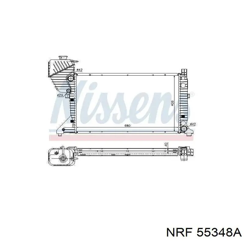 Радиатор охлаждения двигателя NRF 55348A цена, от 147.04 USD