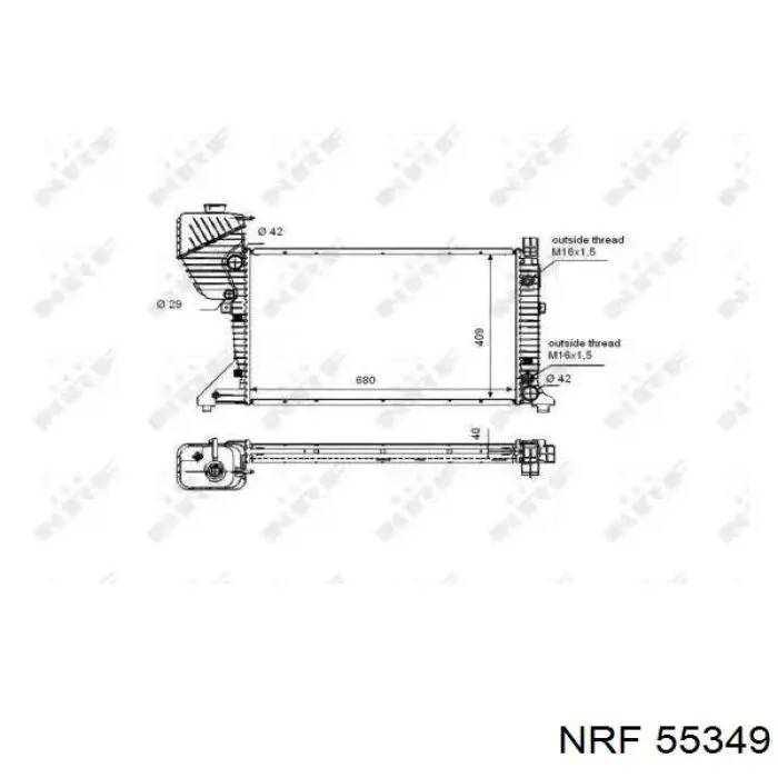 55349 NRF радиатор