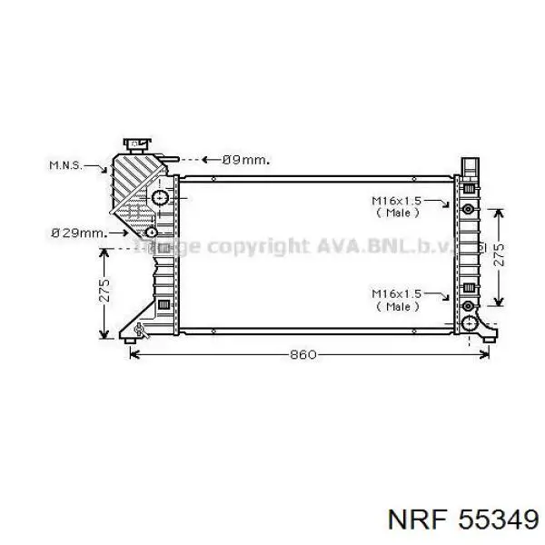 Радиатор охлаждения двигателя NRF 55349 цена, от 201.71 USD