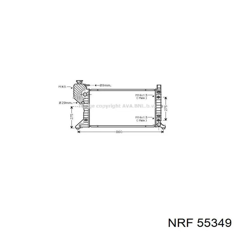 Купить 55349 NRF Радиатор водяной