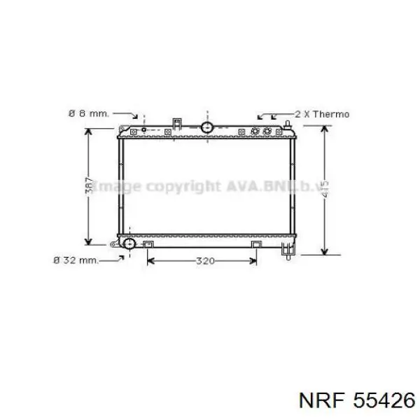 Радиатор 55426 NRF