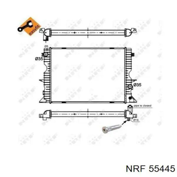 ESR4199 Land Rover Радиатор основной