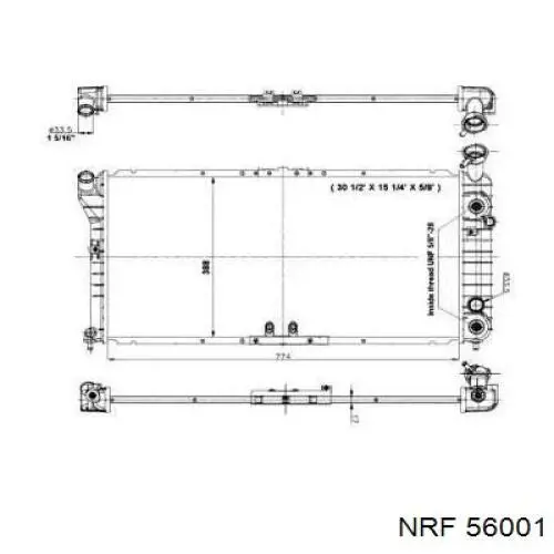 Радиатор 56001 NRF