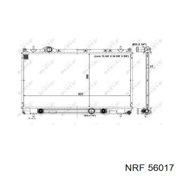 Радиатор 56017 NRF