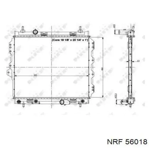 05096190AA Chrysler radiador de esfriamento de motor