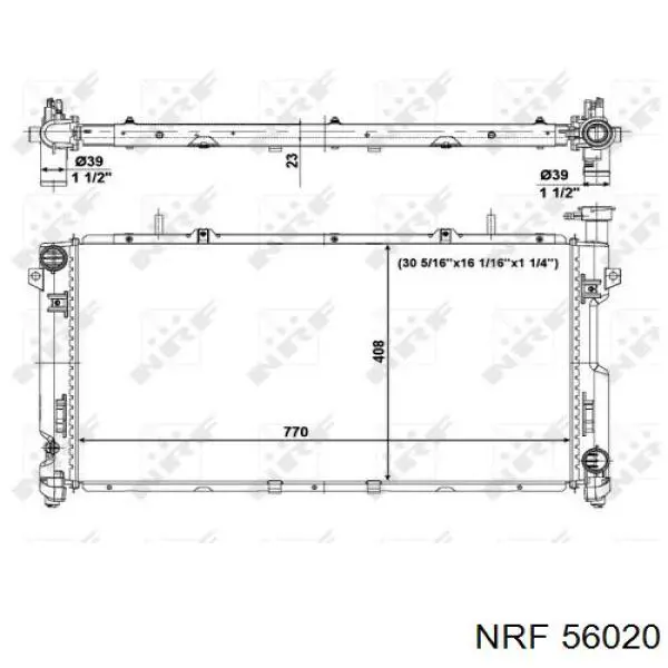 56020 NRF Радиатор основной
