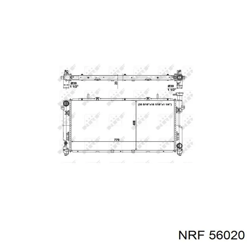 Радиатор охлаждения NRF 56020