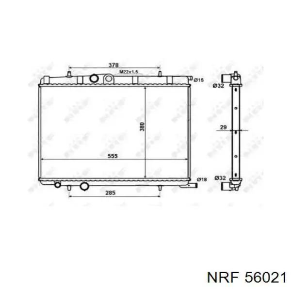 Радиатор 56021 NRF