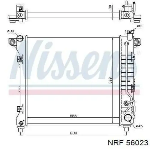 Радиатор охлаждения NRF 56023
