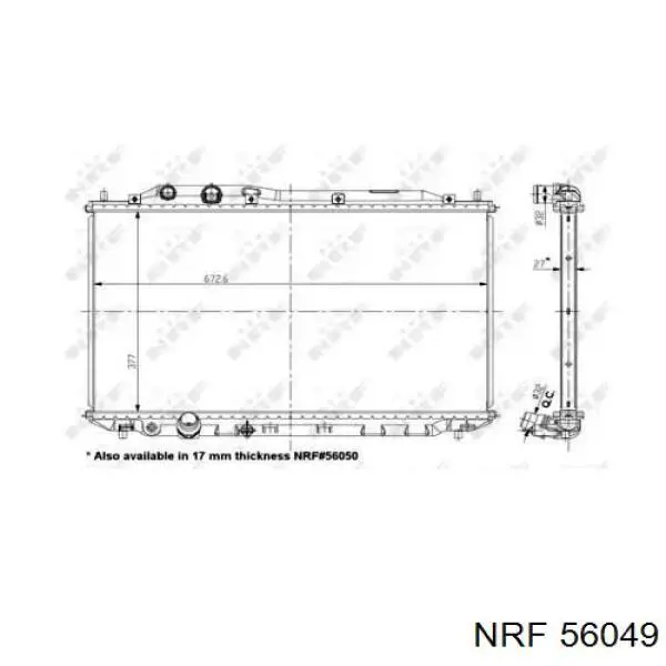 Радиатор 56049 NRF