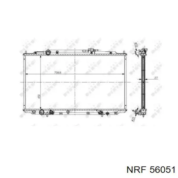 56051 NRF radiador de esfriamento de motor