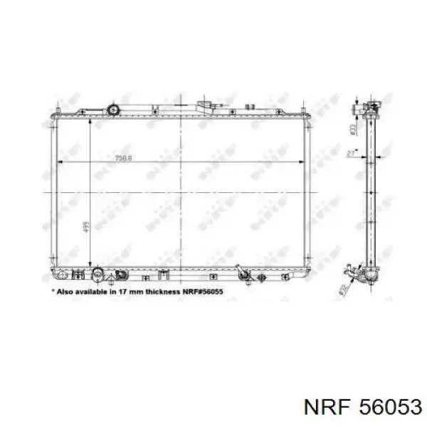Радиатор охлаждения двигателя NRF 56053 цена, от 107.56 USD