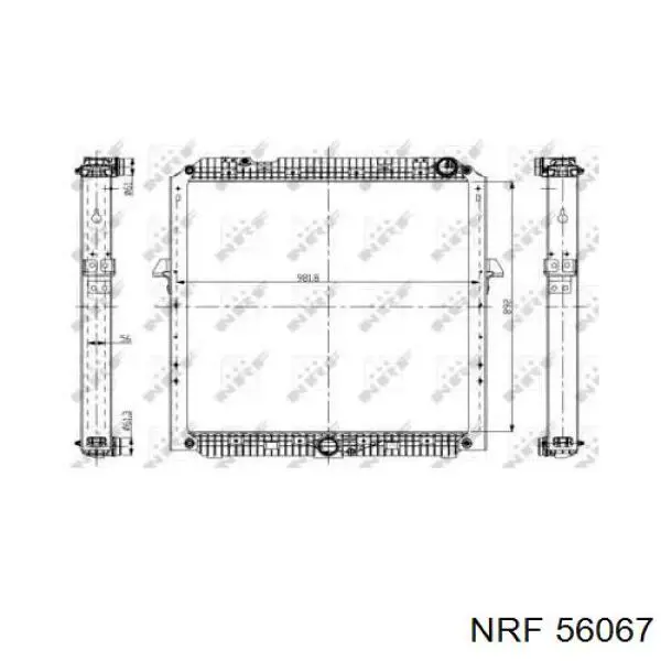 Радиатор 56067 NRF