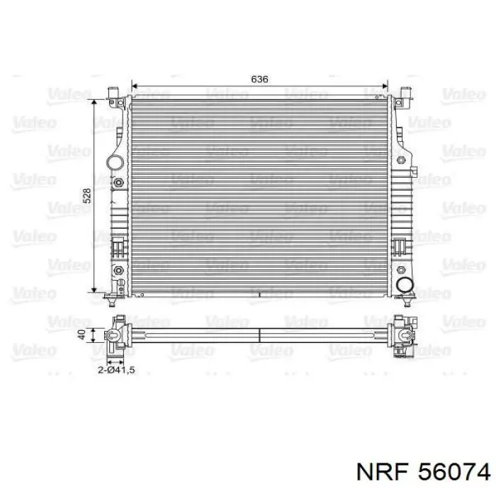 Купить 56074 NRF Радиатор водяной