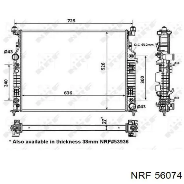 56074 NRF Радиатор основной