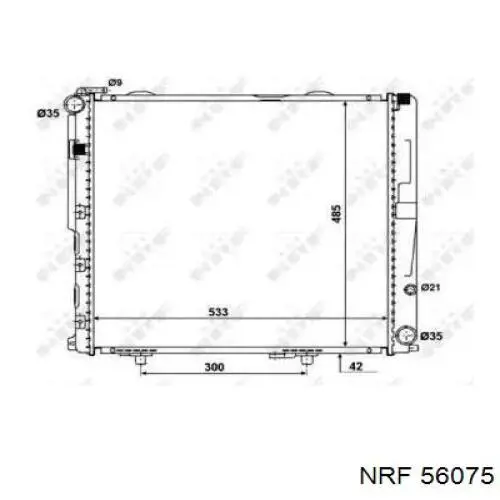 Радиатор 56075 NRF