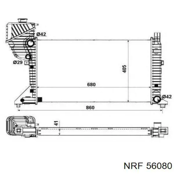 Радиатор охлаждения NRF 56080