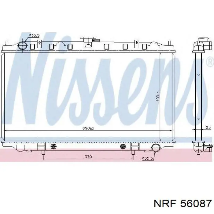 Радиатор 56087 NRF