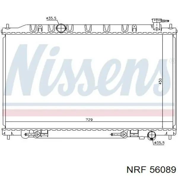 Радиатор охлаждения двигателя NRF 56089 цена, от 76.54 USD