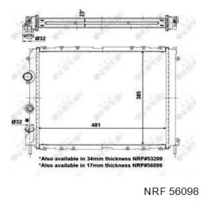 Радиатор 56098 NRF