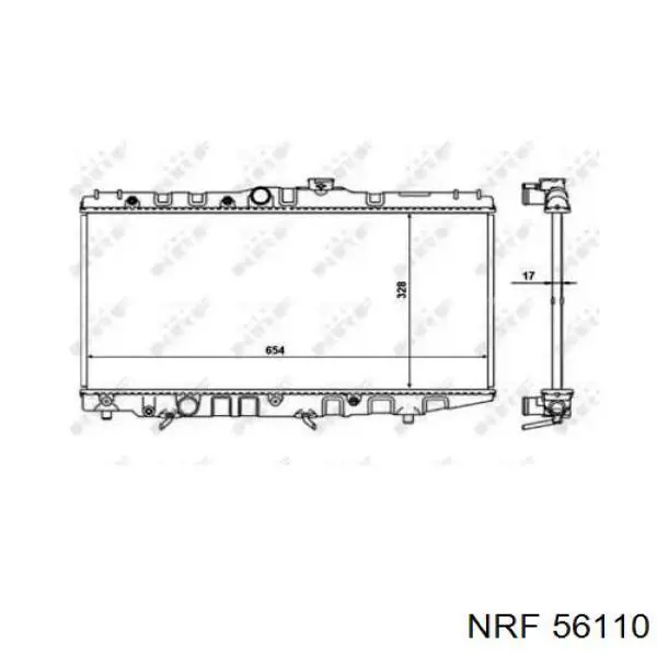 Радиатор 56110 NRF