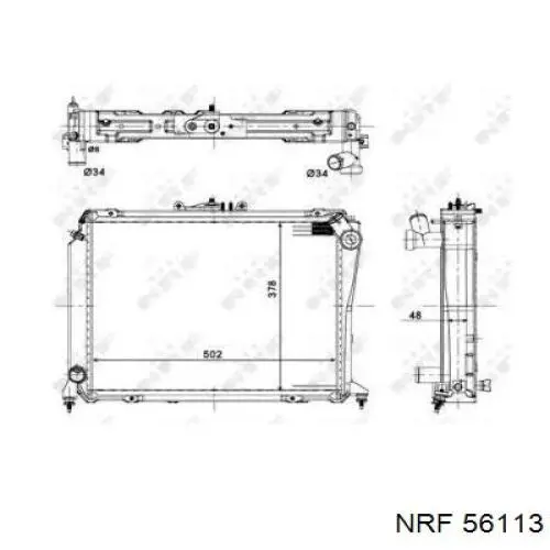 Диффузор радиатора кондиционера NRF 56113
