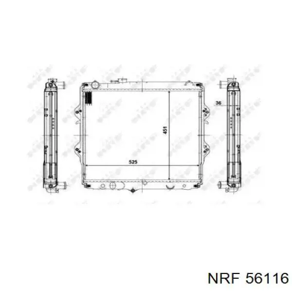 Радиатор 56116 NRF