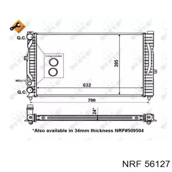 56127 NRF радиатор