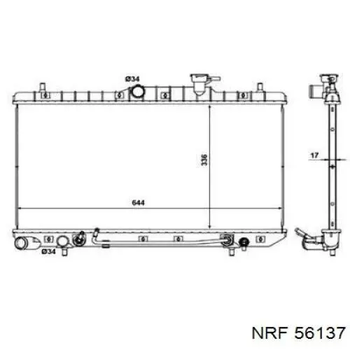 Радиатор 56137 NRF