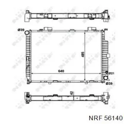 2105003503 Mercedes radiador de esfriamento de motor