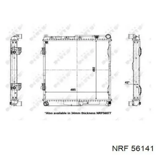 Радиатор 56141 NRF