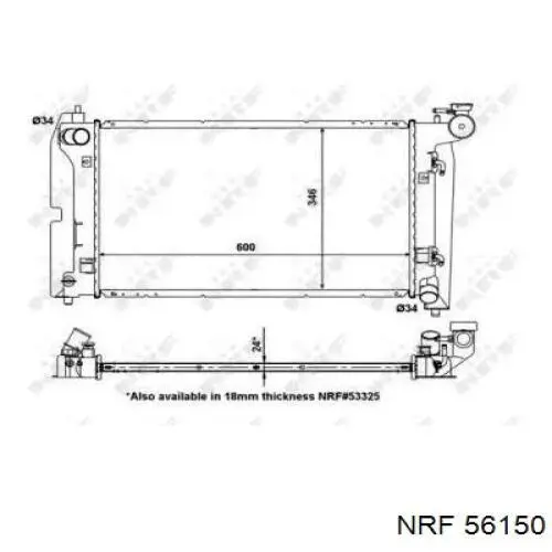 Радиатор 56150 NRF