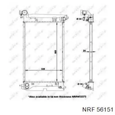 Радиатор 56151 NRF