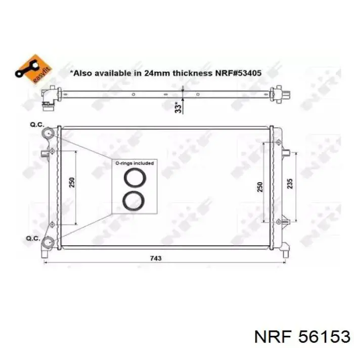 56153 NRF радиатор