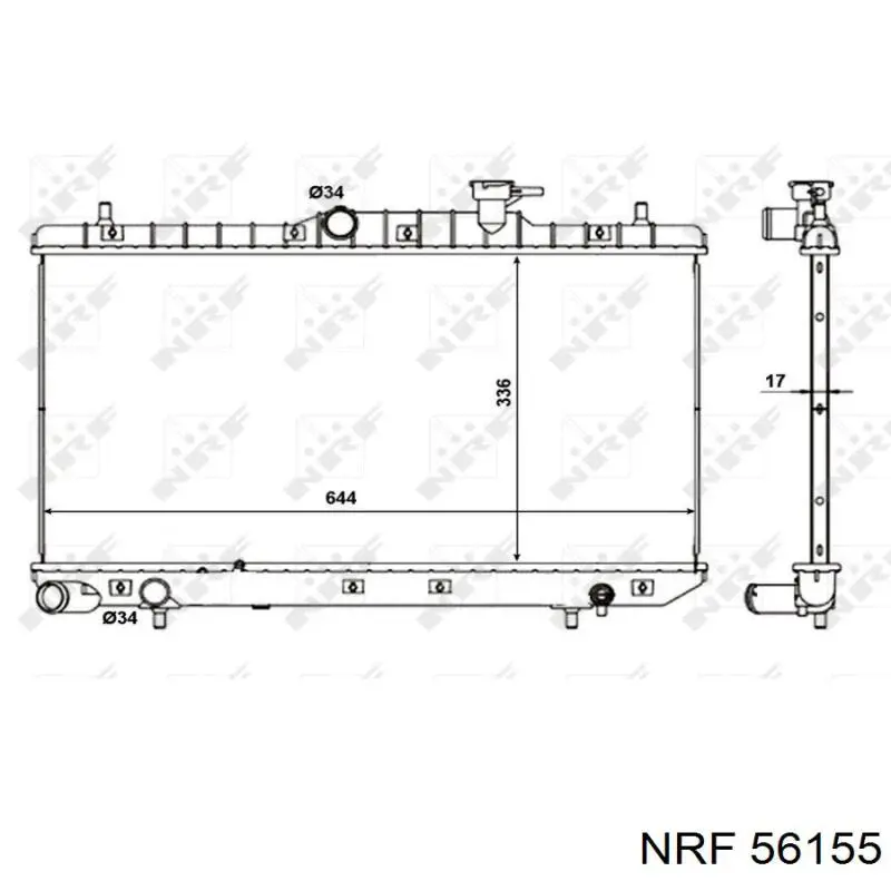 56155 NRF радиатор