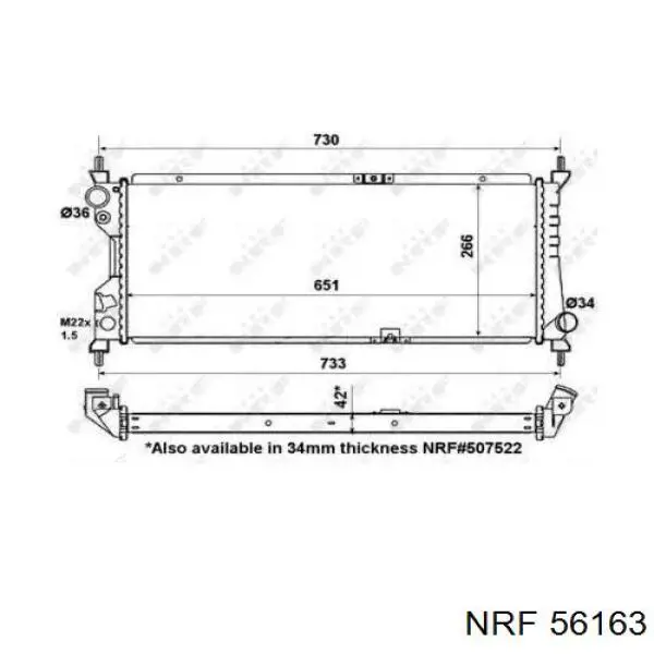 Радиатор 56163 NRF