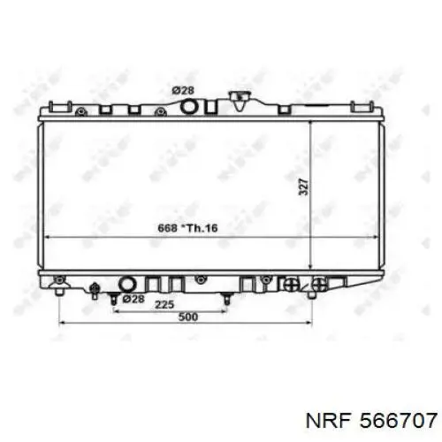 Радиатор 566707 NRF