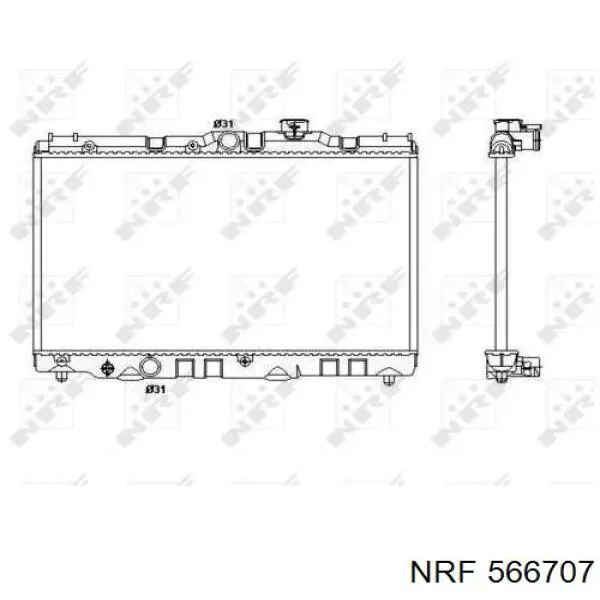 Radiador refrigeración del motor 566707 NRF