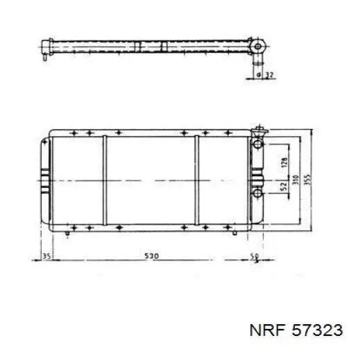 Radiador refrigeración del motor 57323 NRF