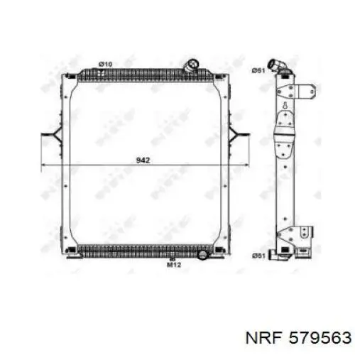 Радиатор 579563 NRF