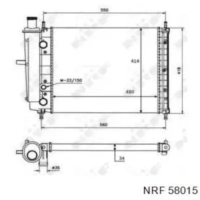 Радиатор 58015 NRF