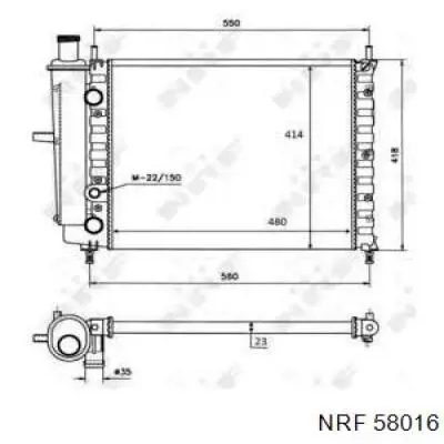 58016 NRF радиатор