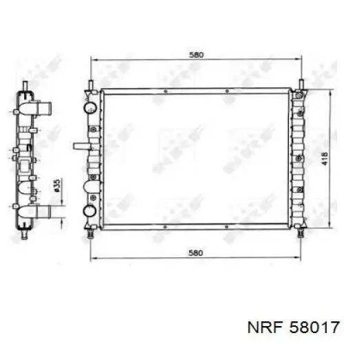 Радиатор 58017 NRF