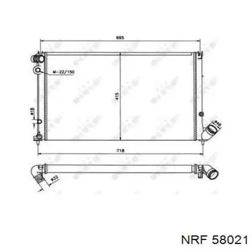 Радиатор 58021 NRF