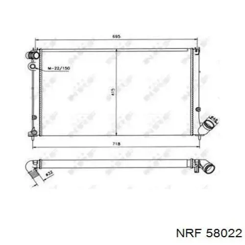 Радиатор 58022 NRF