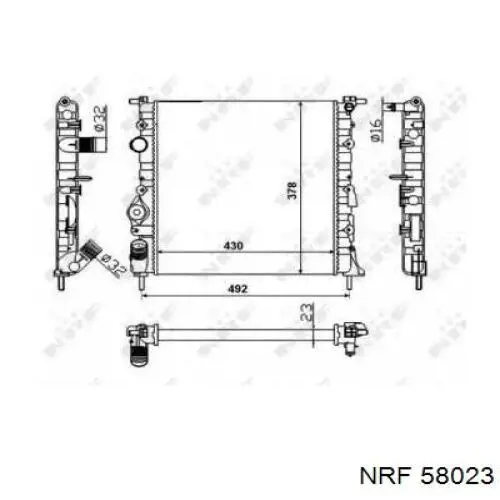 Радиатор 58023 NRF