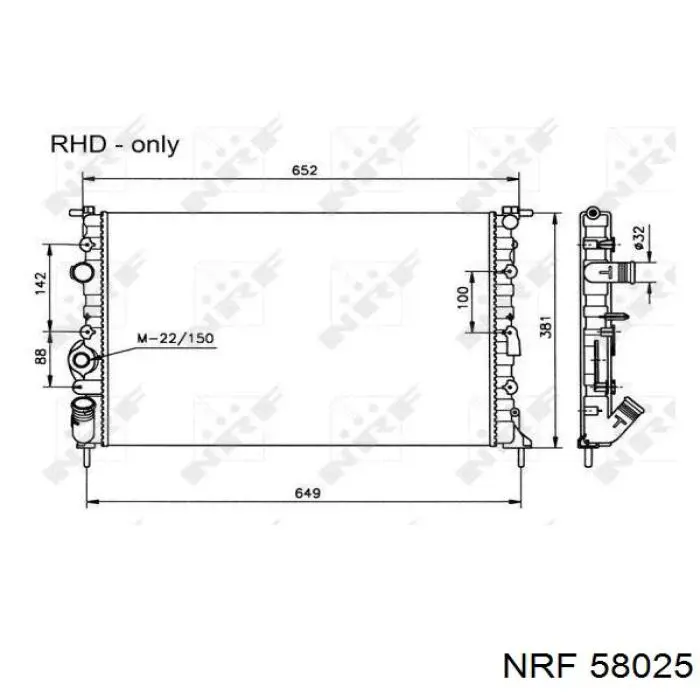 58025 NRF Радиатор основной
