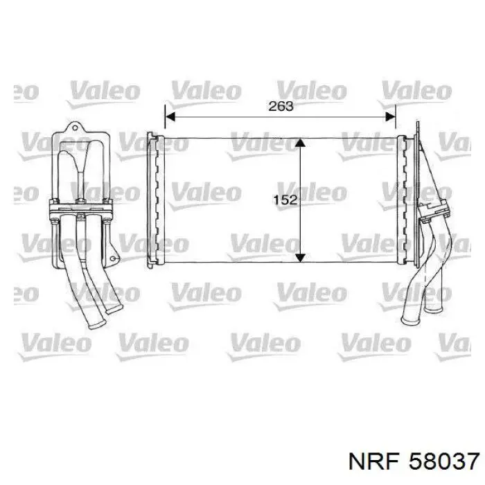 Радиатор печки (отопителя) NRF 58037 цена, от 51.34 USD