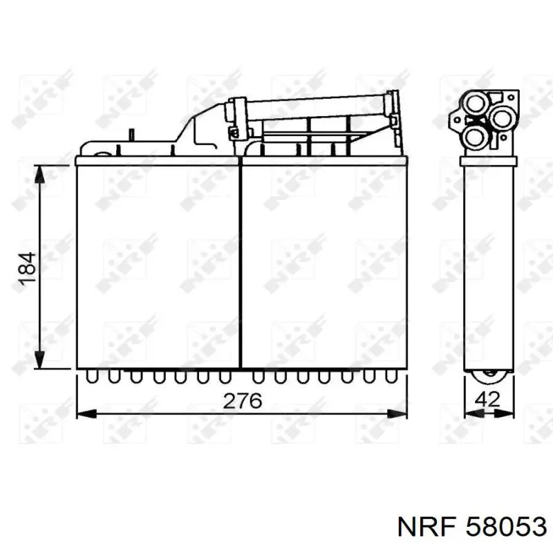 Купить 58053 NRF Радиатор печки