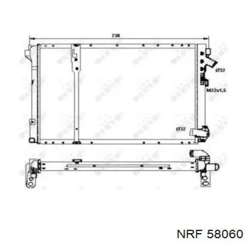 58060 NRF радиатор